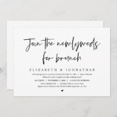 Invitation Rejoignez Les Nouveaux Mariés Pour Mariage Elopeme (Devant / Derrière)