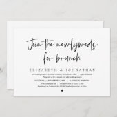 Invitation Rejoignez Les Nouveaux Mariés Pour Mariage Elopeme (Devant / Derrière)