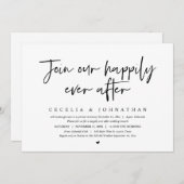 Invitation Rejoignez Notre Heureux Après-Midi, Mariage Brunch (Devant / Derrière)