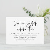 Invitation Rejoignez Notre Joyeuse Fête, Brunch Mariage (Debout devant)