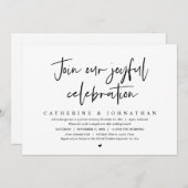 Invitation Rejoignez Notre Joyeuse Fête, Brunch Mariage (Devant / Derrière)