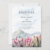 Invitation Rejoignez-nous dans le Mariage d'aquarelle Mountai (Devant)