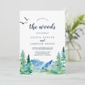 Invitation Rejoignez-Nous Dans Le Mariage Destination Woods (Debout devant)