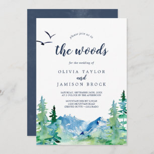 Invitation Rejoignez-Nous Dans Le Mariage Destination Woods