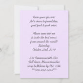 Invitation Rejoignez-nous !Invitation à une soirée dégustatio (Dos)