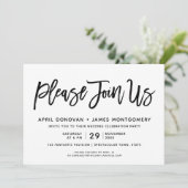 Invitation Rejoignez-nous Mariage de typographie de pinceau (Debout devant)