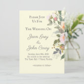 Invitation Rejoignez-nous Peach Floral Mariage (Debout devant)