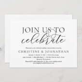 Invitation Rejoignez-Nous Pour Célébrer, Dîner De Répétition (Devant / Derrière)