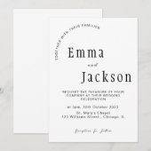 Invitation "Rejoignez-nous pour dire 'oui': Simple et Élégant (Devant / Derrière)