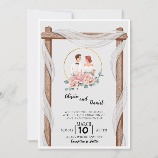 Invitation Rejoignez-nous pour la célébration Mari (Devant)