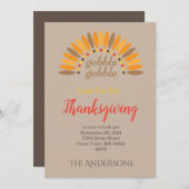 Invitation Rejoignez-nous pour le dîner de Thanksgiving Invit (Devant / Derrière)