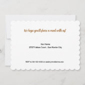 Invitation Rejoignez-nous pour le petit déjeuner Pains frais (Dos)