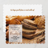 Invitation Rejoignez-nous pour le petit déjeuner Pains frais (Devant / Derrière)