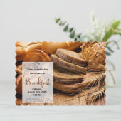 Invitation Rejoignez-nous pour le petit déjeuner Pains frais (Debout devant)