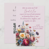 Invitation Rejoignez-nous pour notre mariage avec de belles f (Devant / Derrière)