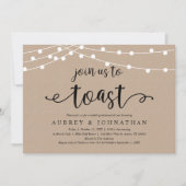 Invitation Rejoignez-nous pour trinquer, Rustic Kraft Rehears (Devant)
