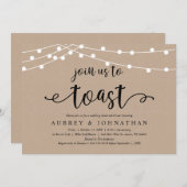Invitation Rejoignez-nous pour trinquer, Rustic Kraft Rehears (Devant / Derrière)