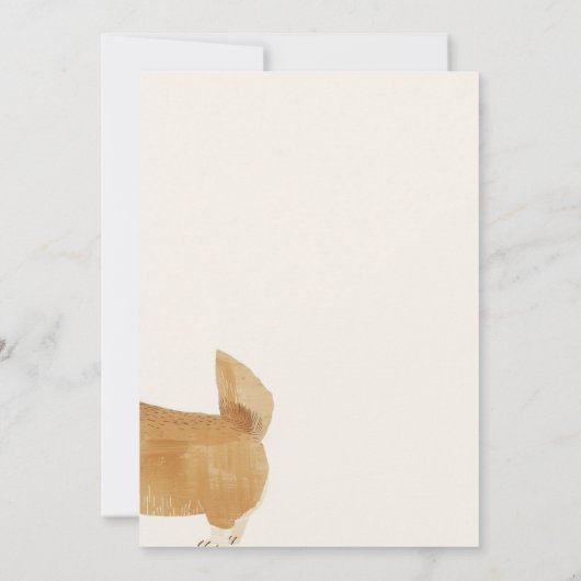 Invitation Rejoignez-nous pour un anniversaire de Pawty Corgi (Dos)