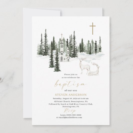 Invitation Rejoignez-nous pour un baptême il fait froid dehor (Devant)