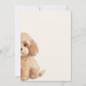 Invitation Rejoignez-nous pour un chien de caniche à la paill (Dos)