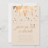 Invitation Rejoignez-Nous Pour Un Verre Beige Party Invitatio (Devant)