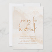 Invitation Rejoignez-Nous Pour Un Verre Beige Party Invitatio (Devant)