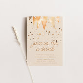 Invitation Rejoignez-Nous Pour Un Verre Beige Party Invitatio