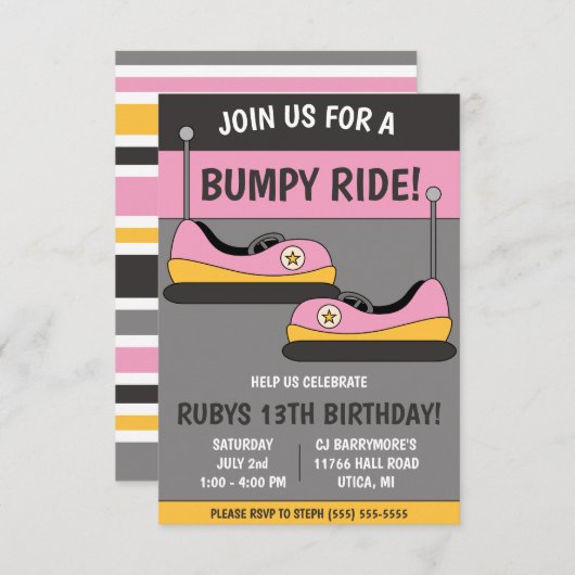 Invitation Rejoignez-nous pour une balade boiteuse ! Voitures (Devant / Derrière)