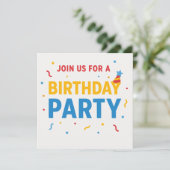 Invitation Rejoignez-nous pour une fête d'anniversaire - Invi (Debout devant)
