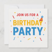 Invitation Rejoignez-nous pour une fête d'anniversaire - Invi (Devant)