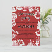 Invitation "Rejoignez-nous pour une fête de Noël festive !" (Debout devant)