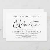 Invitation Rejoignez-nous pour une nuit de célébration, Répét (Devant / Derrière)