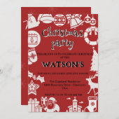 Invitation "Rejoignez-nous pour une Soirée de Noël festive !" (Devant / Derrière)