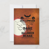 Invitation Rejoignez-Nous Si Vous Osez Une Peur D'Halloween (Devant)