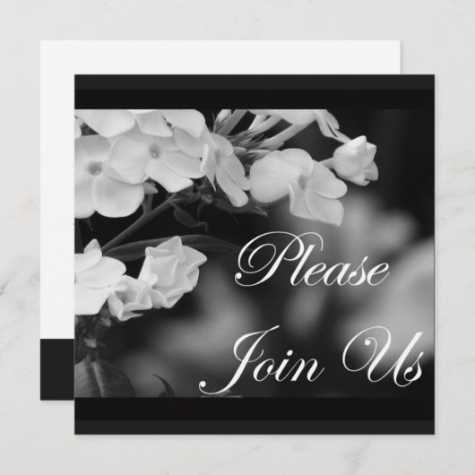 Invitation Rejoignez-nous s'il vous plaît (Devant / Derrière)