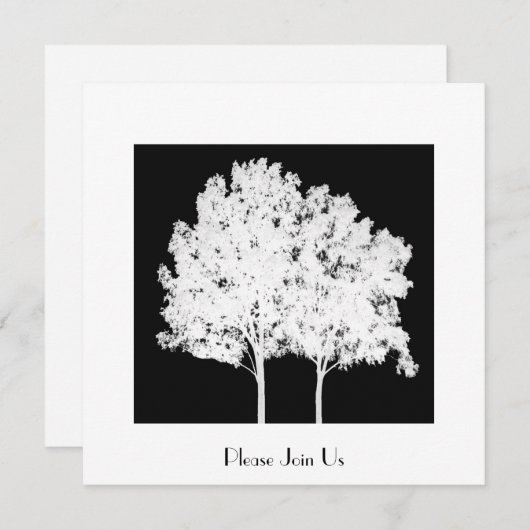 Invitation Rejoignez-nous s'il vous plaît (Devant / Derrière)