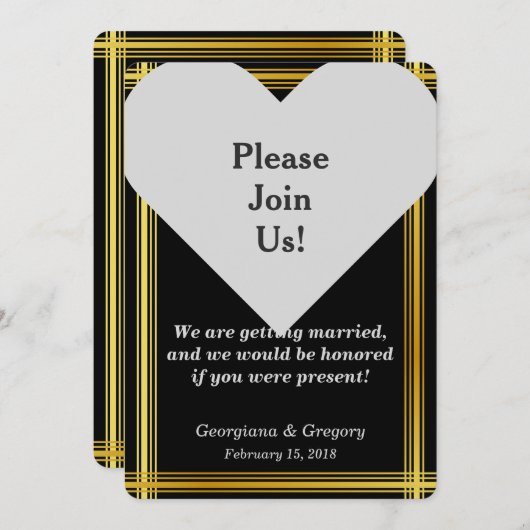 Invitation Rejoignez-Nous, S'Il Vous Plaît ! (Devant / Derrière)