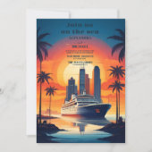 Invitation Rejoignez-nous sur le mariage de croisières en mer (Devant)