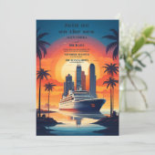 Invitation Rejoignez-nous sur le mariage de croisières en mer (Debout devant)