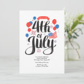 Invitation Rejoignez-Nous Sur L'Invitation 4 juillet (Debout devant)