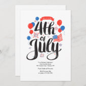 Invitation Rejoignez-Nous Sur L'Invitation 4 juillet (Devant / Derrière)