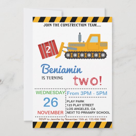 INVITATION REJOINDRE L'ÉQUIPE DE CONSTRUCTION ANNIVERSAIRE (Devant)