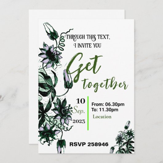 Invitation Rejoindre l'invitation (Devant / Derrière)