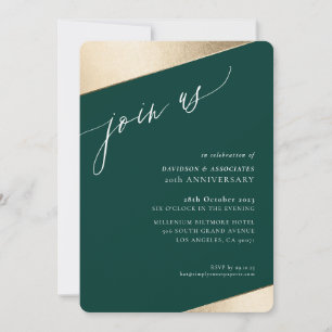 Invitation REJOINDRE US calligraphie classe d'or formel bord 