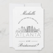 Invitation Rejoins-moi à Atlanta | Demande de fête de mariage (Devant)
