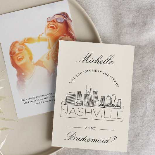 Invitation Rejoins-moi à Nashville | Demande de fête de maria