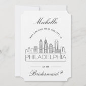 Invitation Rejoins-moi à Philadelphie | Demande de fête de ma (Devant)