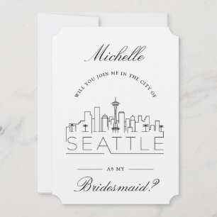 Invitation Rejoins-moi à Seattle   Demande de fête de mariage