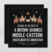 Invitation Réjouissez-vous de la naissance d'un milieu à peau (Devant / Derrière)