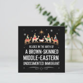 Invitation Réjouissez-vous de la naissance d'un milieu à peau (Debout devant)